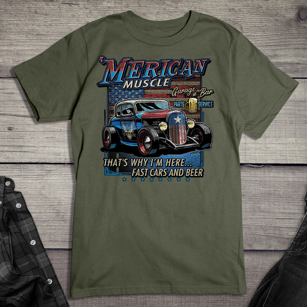 Merican Muscle Garage T-Shirt