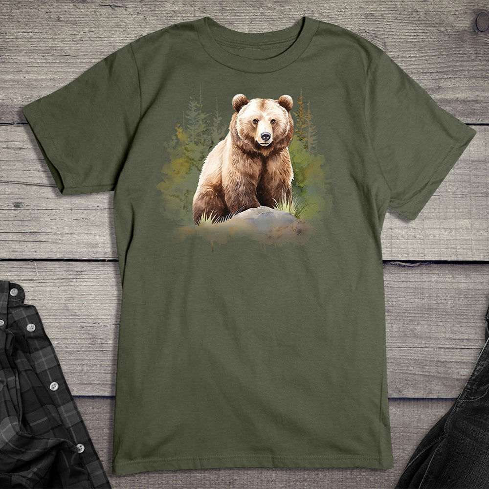 Watercolor Brown Bear T-Shirt