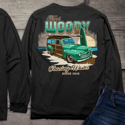 Ford Motor Company, 1946 Ford Woody Long Sleeve Shirt