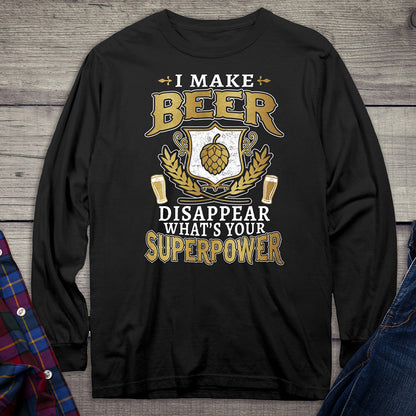 Beer Superpower Metallic Long Sleeve Shirt