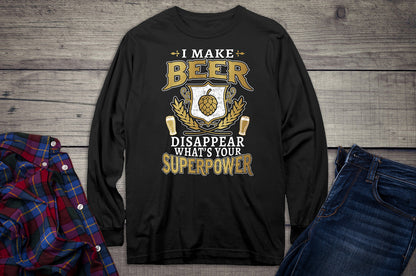 Beer Superpower Metallic Long Sleeve Shirt