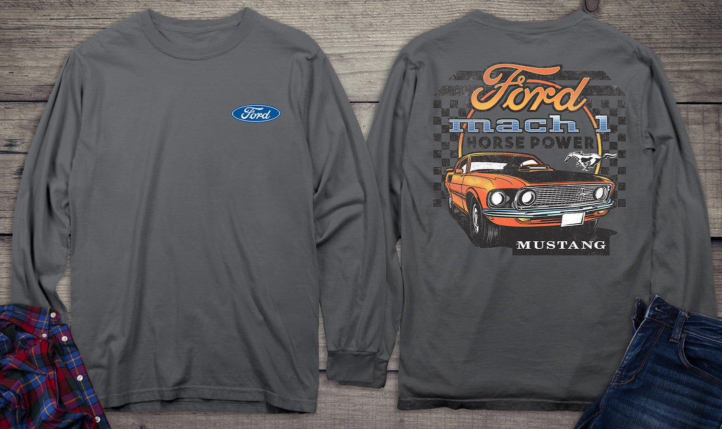 Ford Motor Company, Mustang Mach Horsepower Long Sleeve Shirt