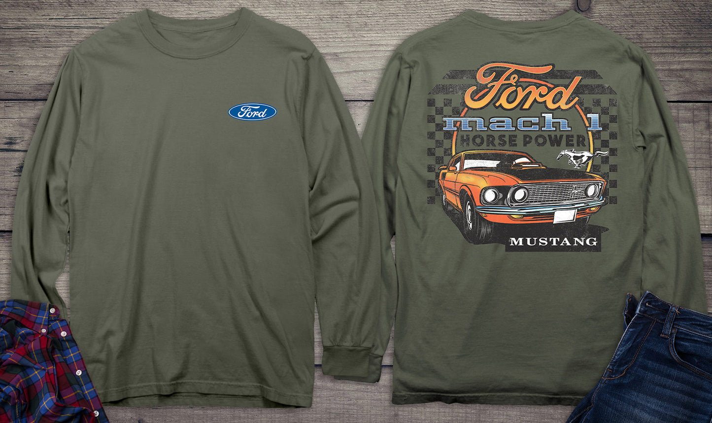 Ford Motor Company, Mustang Mach Horsepower Long Sleeve Shirt