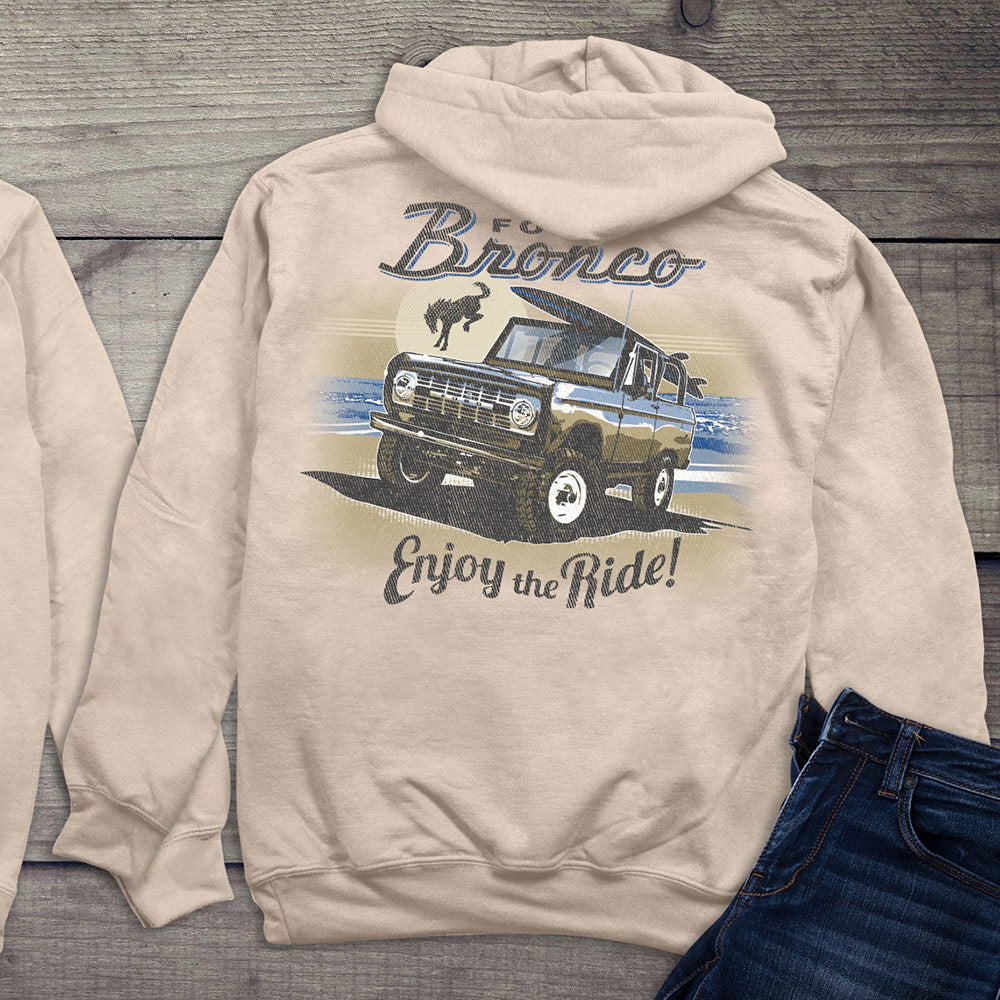 Ford Hoodie, Officially Licensed Bronco Enjoy The Ride Hooded Sweatshirt