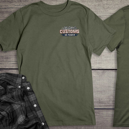 Old School Customs V8 T-Shirt