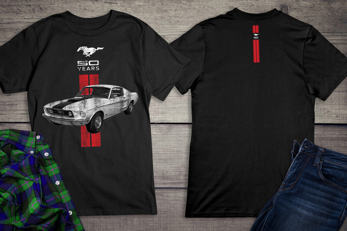 Ford Motor Company, Mustang 50 Years, Red T-Shirt