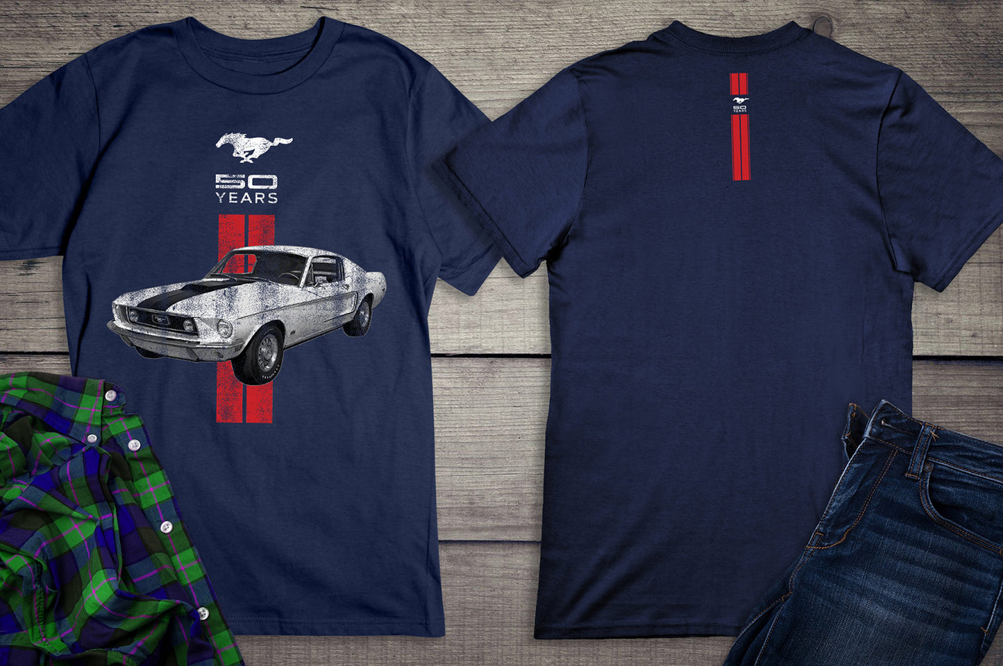 Ford Motor Company, Mustang 50 Years, Red T-Shirt