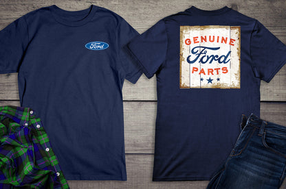 Ford Motor Company, Genuine Ford Parts Logo Distressed Sign T-Shirt