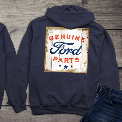 Ford Motor Company, Genuine Ford Parts Logo Distressed Sign Hoodie