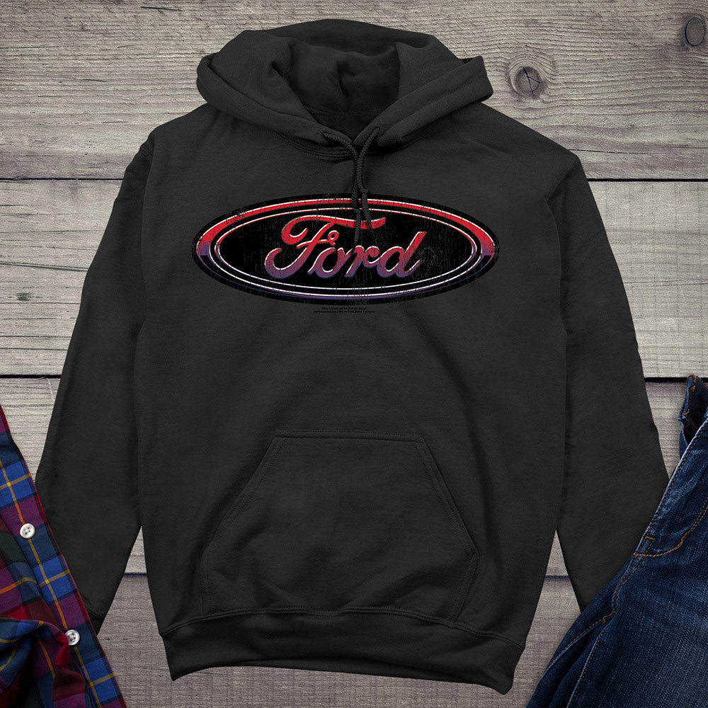 Ford Motor Company, Red, White & Blue Ford Oval Hoodie