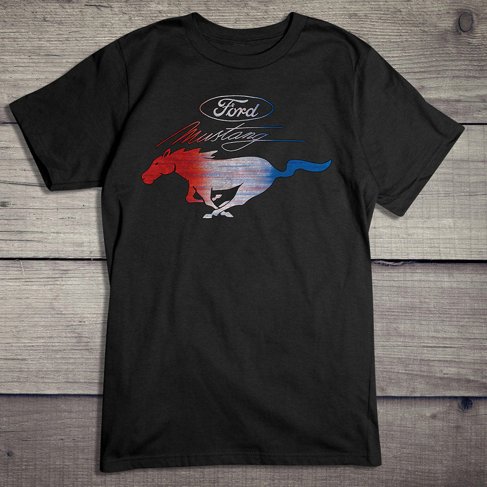 Ford Motor Company, Red, White & Blue Mustang T-Shirt