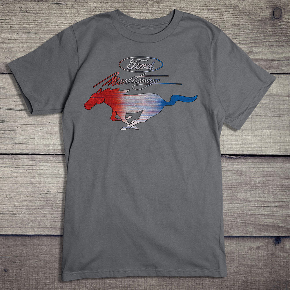 Ford Motor Company, Red, White & Blue Mustang T-Shirt