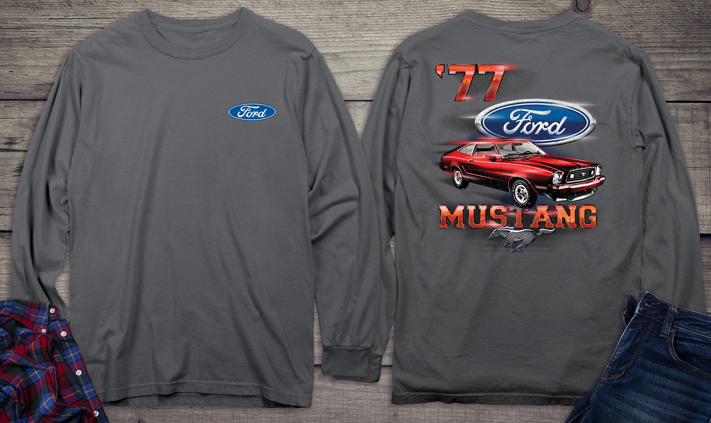 Ford Motor Company, '77 Mustang Long Sleeve Shirt