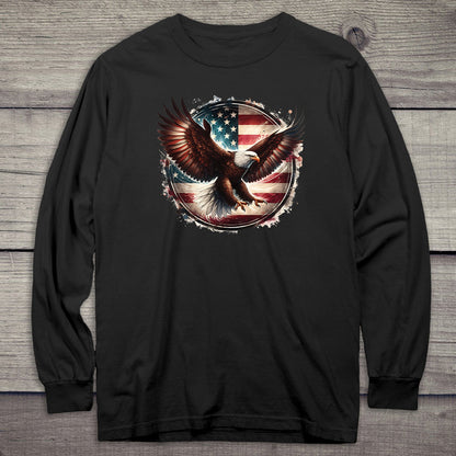 Eagle Flag Circle Long Sleeve Tee