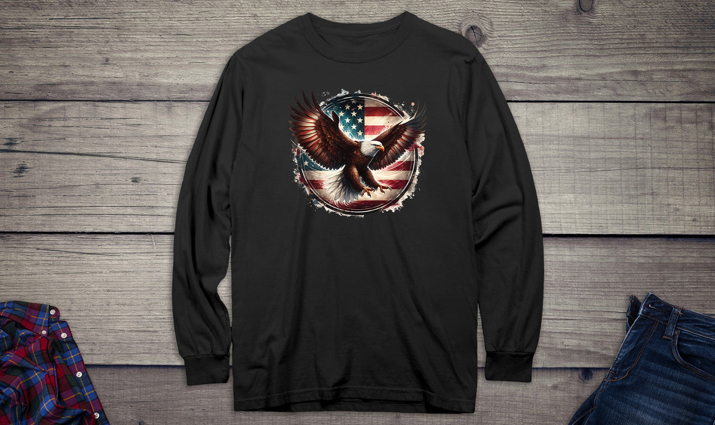 Eagle Flag Circle Long Sleeve Tee