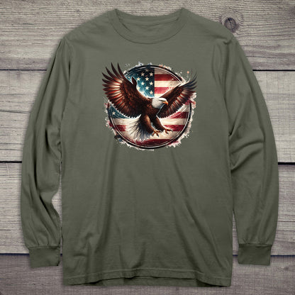 Eagle Flag Circle Long Sleeve Tee