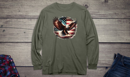 Eagle Flag Circle Long Sleeve Tee