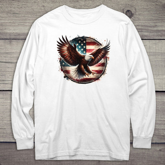 Eagle Flag Circle Long Sleeve Tee