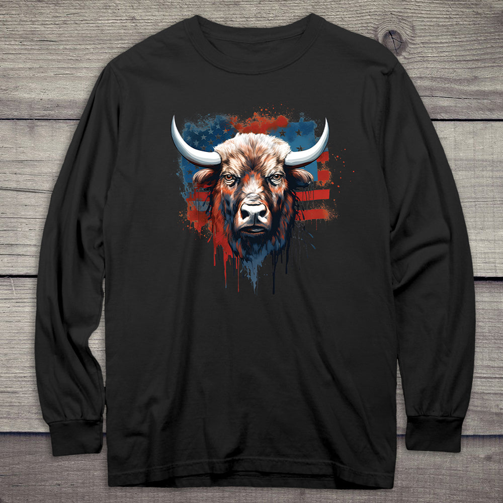 Bison Flag Long Sleeve Tee