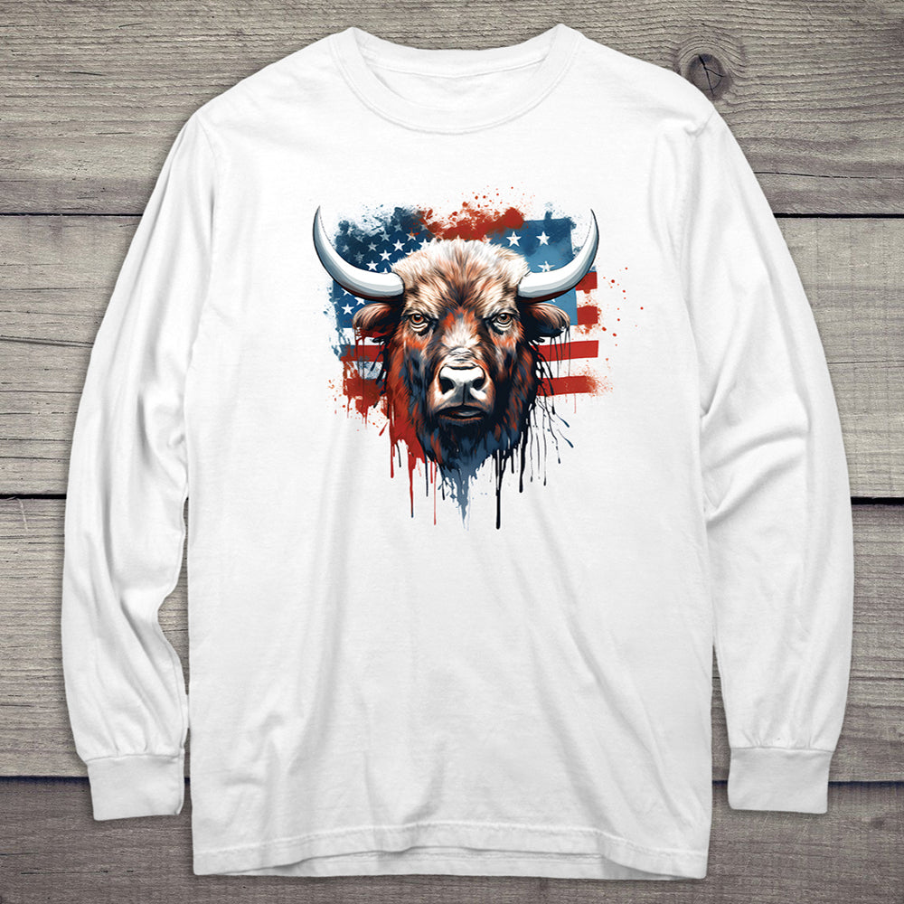 Bison Flag Long Sleeve Tee