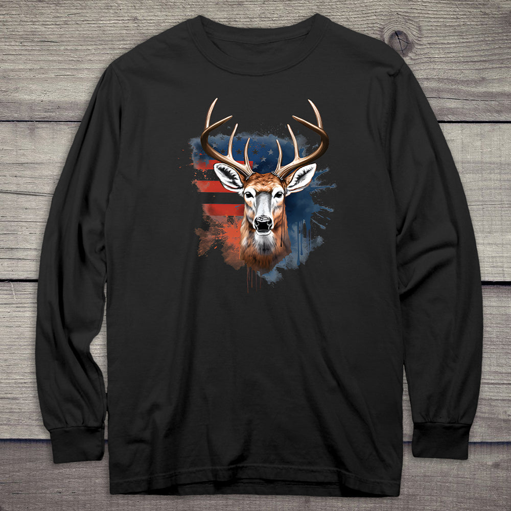 Deer Flag Long Sleeve Tee