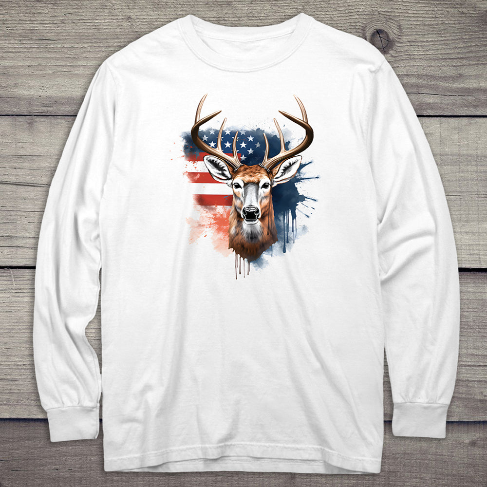 Deer Flag Long Sleeve Tee