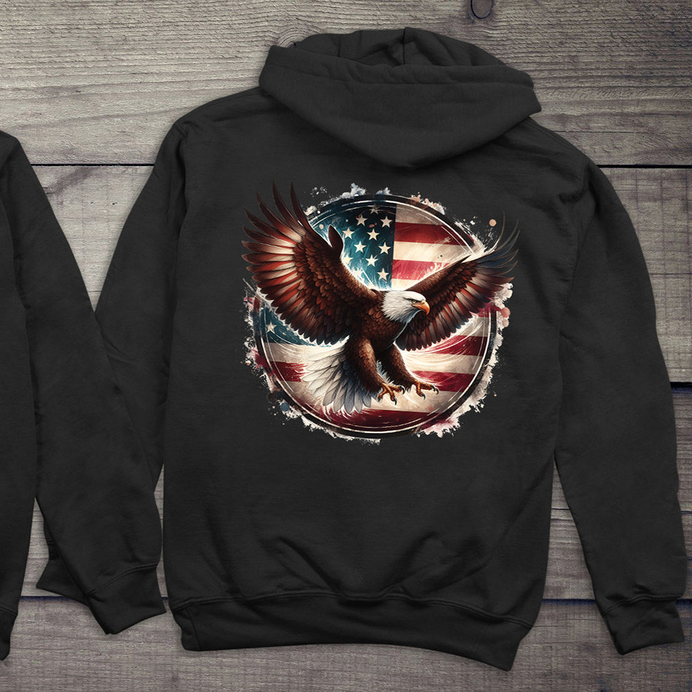 Eagle Flag Circle With Crest Hoodie