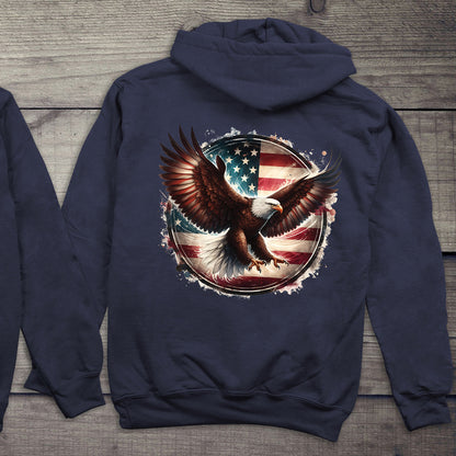 Eagle Flag Circle With Crest Hoodie