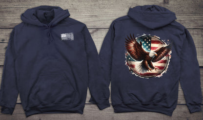 Eagle Flag Circle With Crest Hoodie