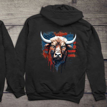 Bison Flag With Crest Hoodie