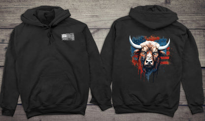 Bison Flag With Crest Hoodie