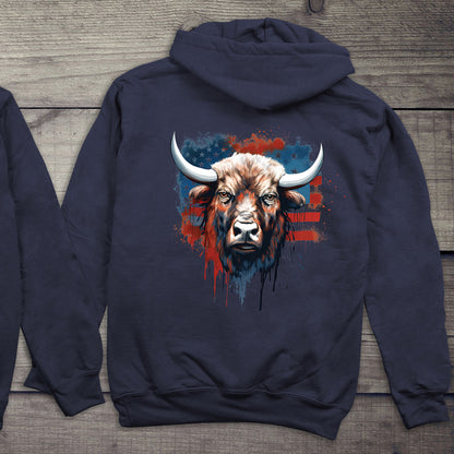 Bison Flag With Crest Hoodie