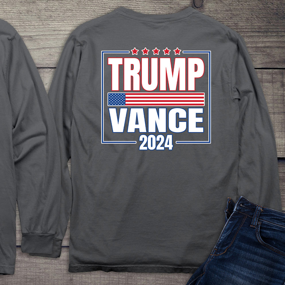 Trump Vance 2024 Flag Long Sleeve Tee