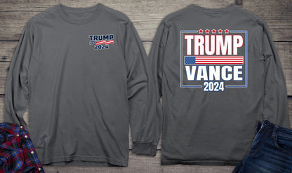 Trump Vance 2024 Flag Long Sleeve Tee