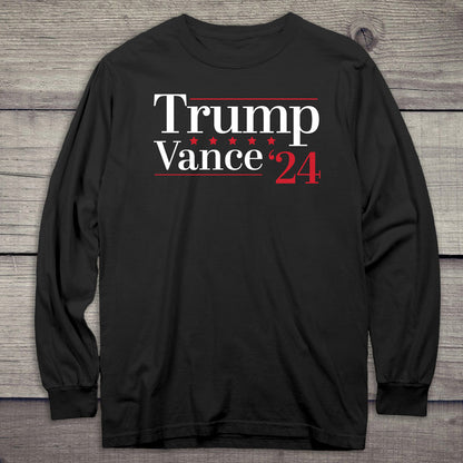 Trump Vance 2024 Stars Long Sleeve Tee