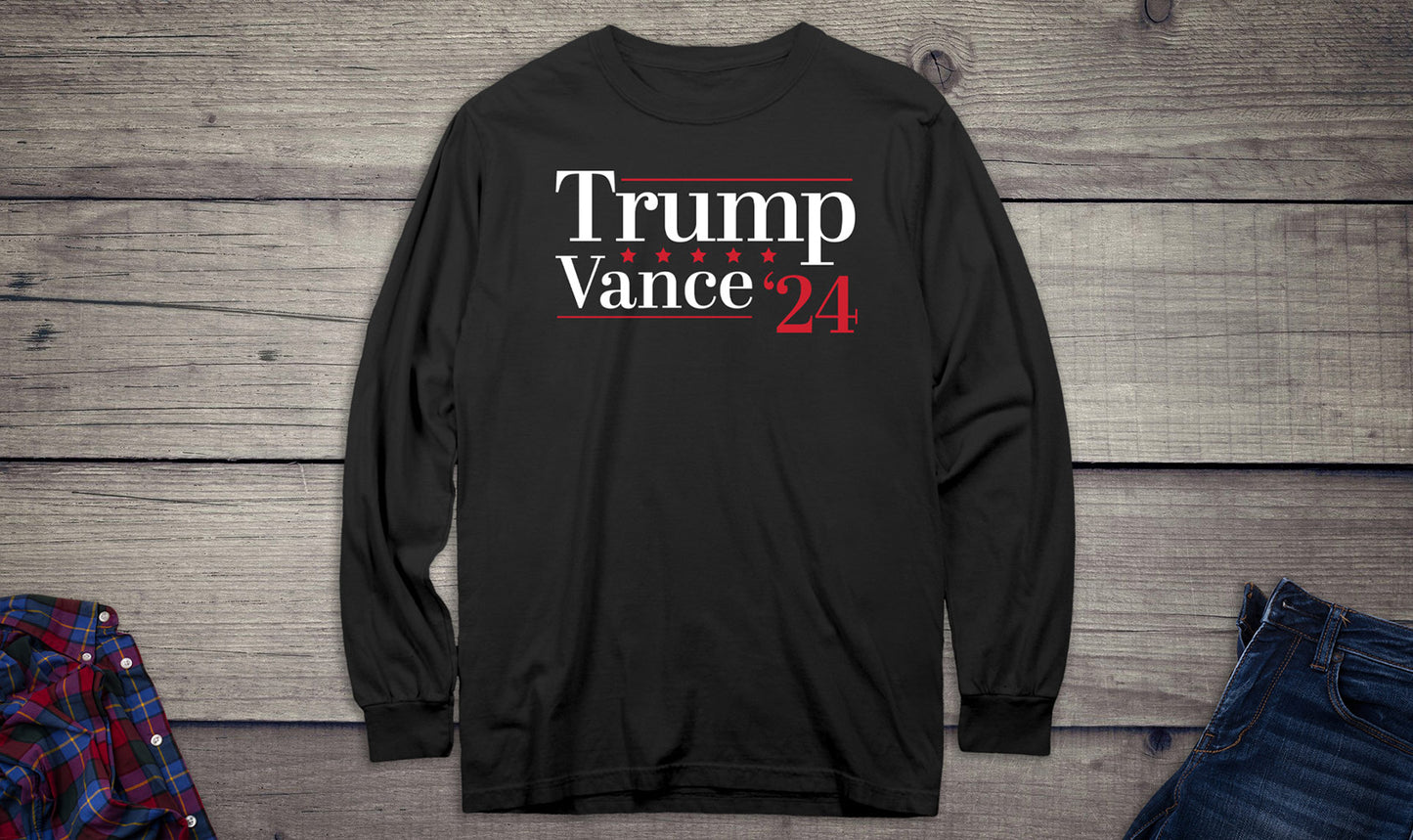 Trump Vance 2024 Stars Long Sleeve Tee