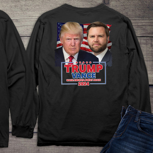 Trump Vance Portrait Long Sleeve Tee