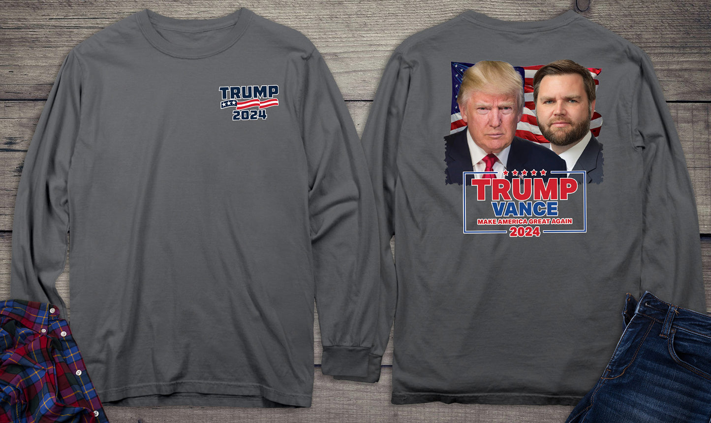 Trump Vance Portrait Long Sleeve Tee