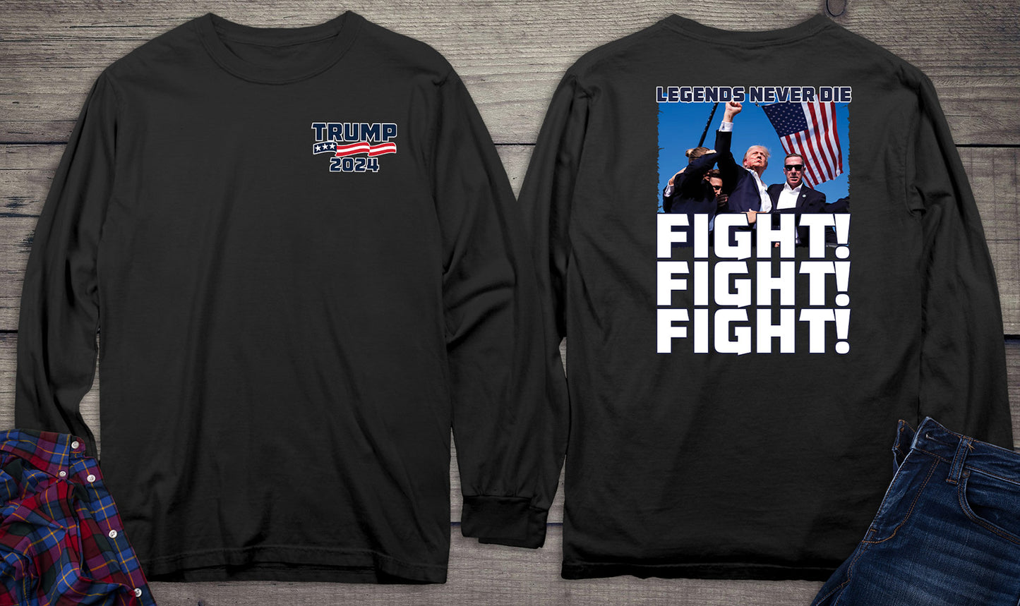 Fight Fight-Fight With Crest Long Sleeve Tee