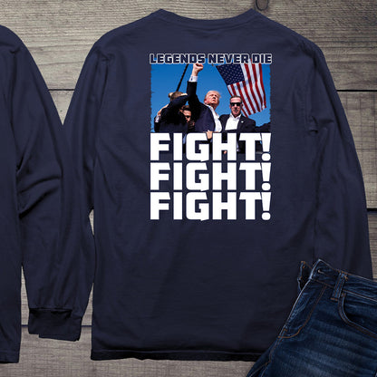 Fight Fight-Fight With Crest Long Sleeve Tee