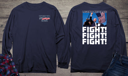 Fight Fight-Fight With Crest Long Sleeve Tee