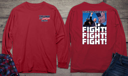 Fight Fight-Fight With Crest Long Sleeve Tee