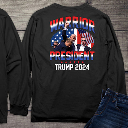 Warrior President With Crest Long Sleeve Tee