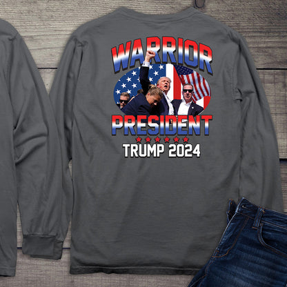 Warrior President With Crest Long Sleeve Tee