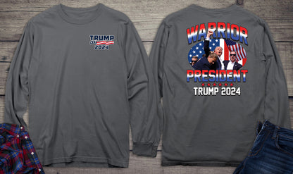 Warrior President With Crest Long Sleeve Tee