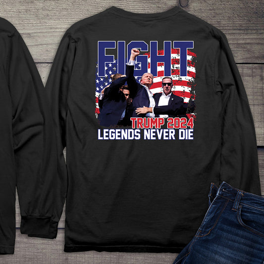 Legends Never Die With Crest Long Sleeve Tee