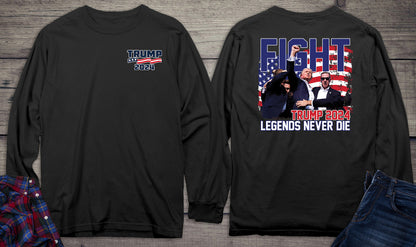 Legends Never Die With Crest Long Sleeve Tee