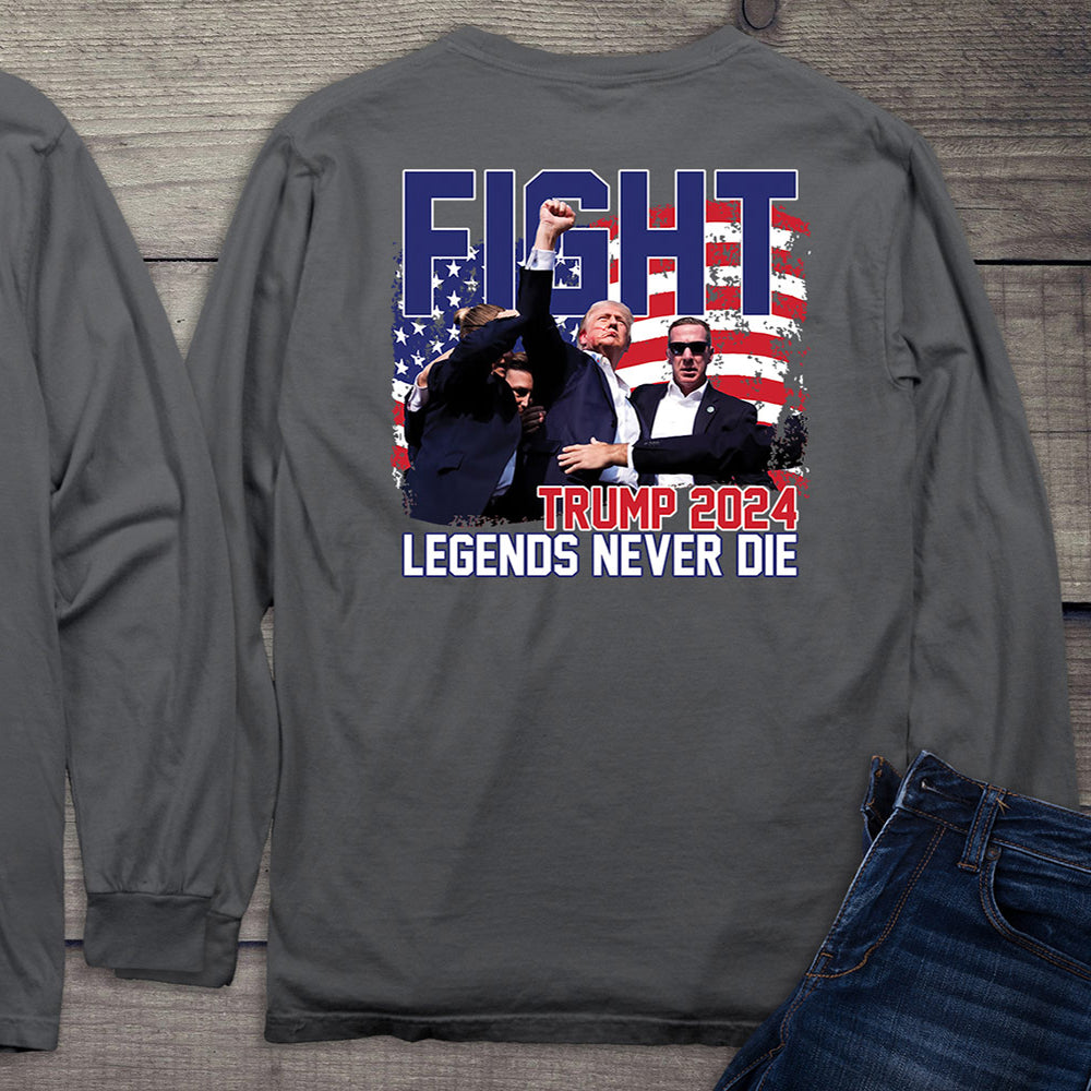 Legends Never Die With Crest Long Sleeve Tee