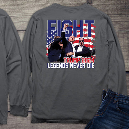 Legends Never Die With Crest Long Sleeve Tee