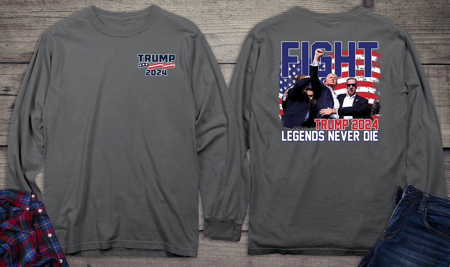 Legends Never Die With Crest Long Sleeve Tee